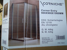 Duschabtrennung Glas walk in 90x90x1900