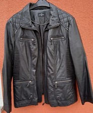 The Outerwear C&A Damen Lederoptik Jacke- Bikerjacke schwarz Gr.48 w.neu