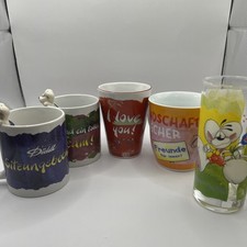 Diddl Becher Sammeltassen Tassen Glas, Konvolut 5 Stück