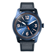 DETOMASO AVIATORE AUTOMATIC GMT Blau Orange - Lederarmband Blau