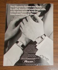 Seltene Werbung vintage RICOH Riquartz-System Quartz-Uhren #1 1979