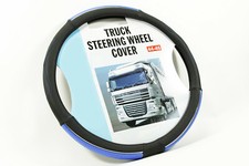 WOW Lenkradhülle Lenkradschoner LKW Lenkradbezug  blau-schwarz 44 45 46 cm  