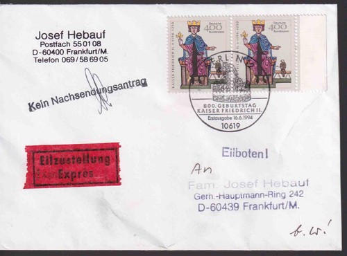 Bund 1738 paar - bund,, eil-fdc