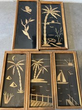 Stroh-Bilder DDR Kunst Deko