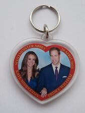 Prince William & Kate Schlüsselanhänger Royal Wedding 2011  heart keyring