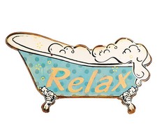 Schild Bad Relax Badewanne