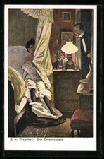 Künstler-AK Ferdinand von Reznicek: Die Gouvernante 