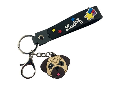 Schlüsselanhänger lucky mops - schlüsselanhänger,