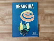 Großes Orangina Metall Werbe Schild für Bar Werbung Orange Getränke Valencia 