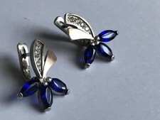 Ohrringe Saphir Silber 22