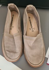 Walbusch - bequeme, flache Slipper - hellbraun, Leder, Gr. 38, ungetragen