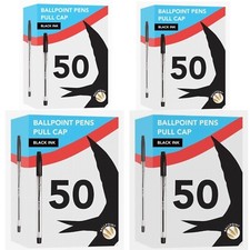 200 x schwarze Kugelschreiber Zurück zur Schule Büro Schreibwaren Großhandel Großhandel