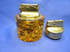 Tischfeuerzeug  im schweren Acryl Glas Mantel  zum herrichten für Bastler