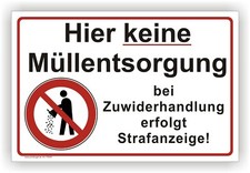 Schild Hier keine