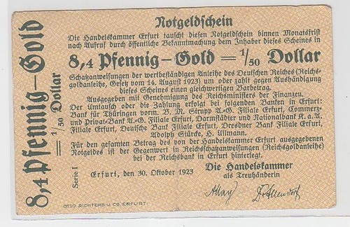Wertbeständiges notgeld 4 - wertbeständiges, 8,4
