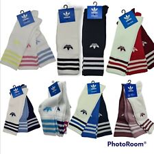 3 Paar Adidas Solid Crew Herren Socken | weiß, schwarz, mehrfarbig | Wadenlang