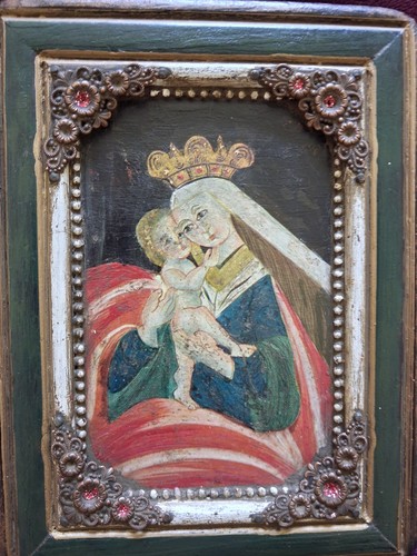 Antike ikone madonna mit - ikone,