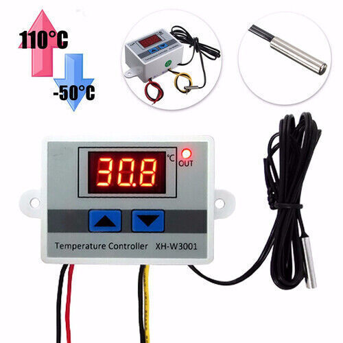 Digital led temperaturregler - led,