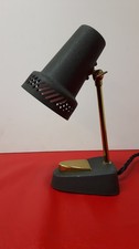 Nachttischlampe Wandleuchte 50er antrazit Messing Mid-Century Schrumpflack