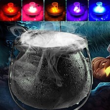 Halloween Hexentopf mit 12 Farbe Rauchmaschine,Nebelmaschine für Halloween Deko