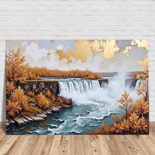 Gold wasserfall im wald - im,