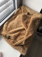 GÖZZE Kuscheldecke 163×130 cm – Made in Germany, super weich, warm, beige