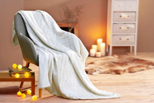 Kuscheldecke Strickoptik