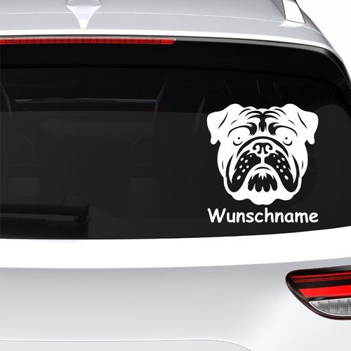 Bulldog wunschtext auto - bulldog,