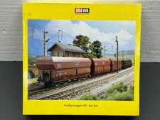 3er-Set Kohlenwagen der DR, Brawa 2001, HO, Top-Zustand in OVP