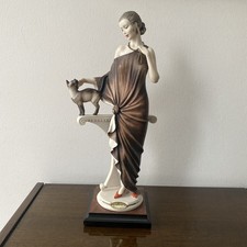 Giuseppe Armani Damina Con Gatto Danielle Porcelain Figur  Art Deco Florence