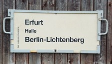 Zuglaufschild aus PVC, Erfurt