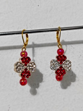 Ohrringe Kleeblatt Strass