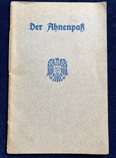 Der Ahnenpaß , Ahnenpaß mit Eintragungen