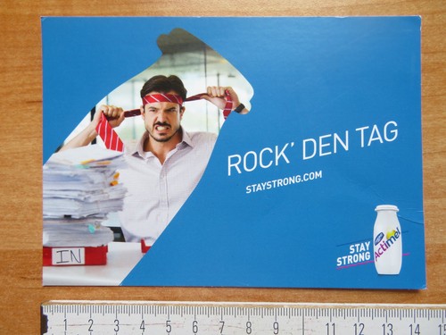 Werbepostkarte danone actimel - werbepostkarte,