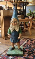 ⭐️ Pappmachè Zwerg Um 1900 Werbe Schaufenstern Figur Gartenzwerg Antik Reklame 