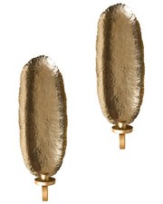 Wand Kerzenhalter 2er Set aus Eisen gold elegante Wanddeko Feijo