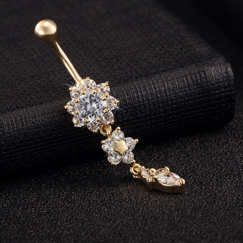 Bauchnabelpiercing gold - bauchnabelpiercing, /