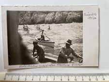 Foto 1924 Ausbooten zur Blauen Grotte. Paddel Boot Kanu Schiff Fluss