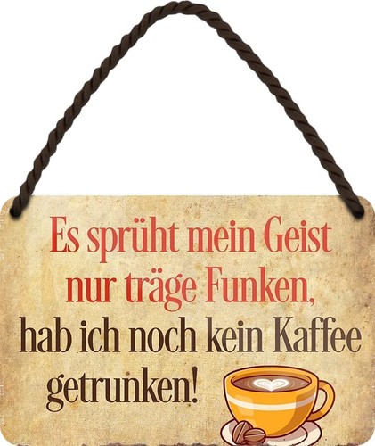 Blechschild lustiger kaffee - lustiger,