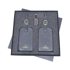 Omega Kofferanhänger Adressanhänger Koffer Gepäck Namensschild mit Schloss