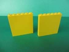 2x Lego Mauerteil gelb 1x6x5