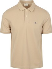 GANT Herren Reg Shield SS Pique Polo Shirt Hemd Regular Fit SILKY BEIGE XXL 2XL