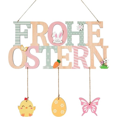 Holz türschild frohe ostern - frohe,