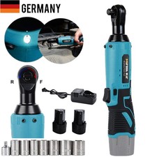 Elektrischer Akku Ratschenschrauber Ratschen Winkelschrauber 45Nm 3/8'' 2 Akkus