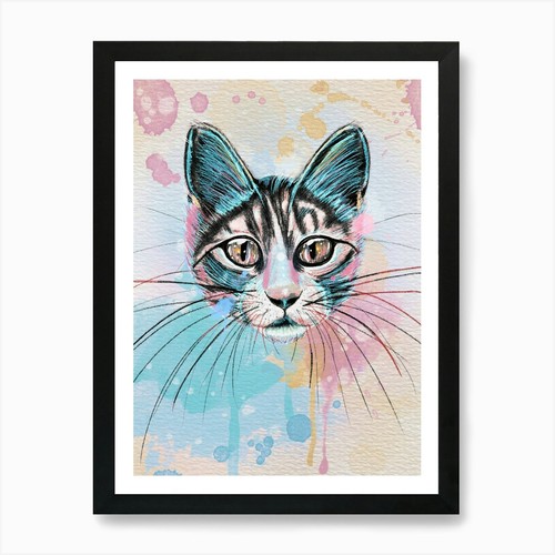 Whiskered whispers aquarell - whiskered,