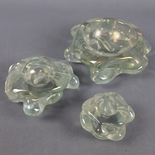 Antikes Trittico Glas-Schalen