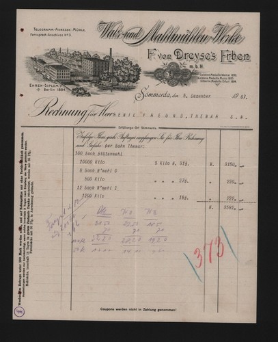 Sömmerda rechnung 1907 f - 1907,,