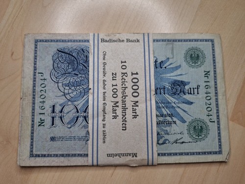 Bündel 100 mark - 100, 1908
