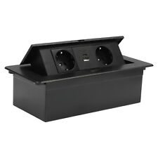 Versenkbare Steckdosenleiste,Einbausteckdose mit USB+Typ-C Pop Up Tischsteckdose