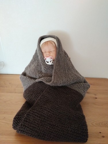 Babydecke gestrickt aus - ,
